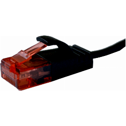 2m CAT6 U/UTP Cu Patch Lead SLIM WHITE PVC with Length Indicator on Strain Relief 0.25 metres