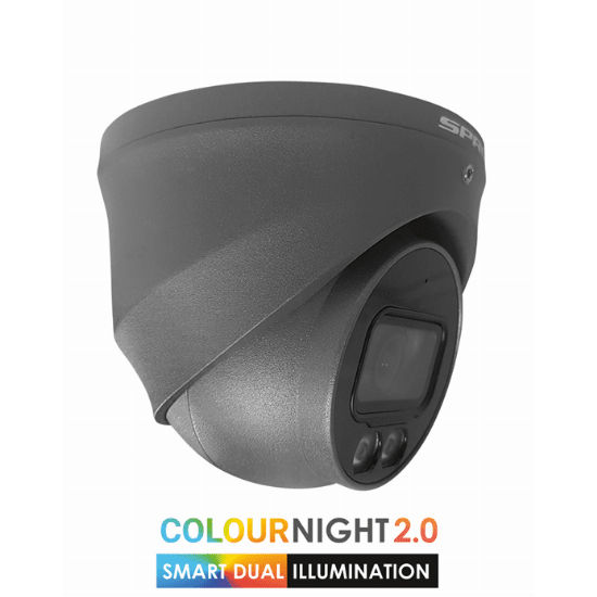 SPRO Grey 8MP ColourNight Turret Camera, 2.8mm Fixed Lens